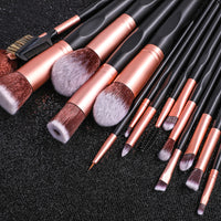 Rose Gold Glam Brush Set - 16pcs