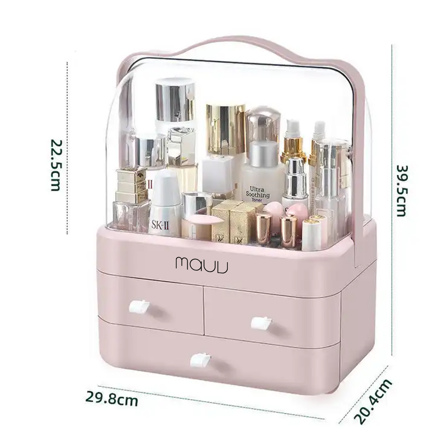 Caddy Style Makeup Organizer with Transparent Cover