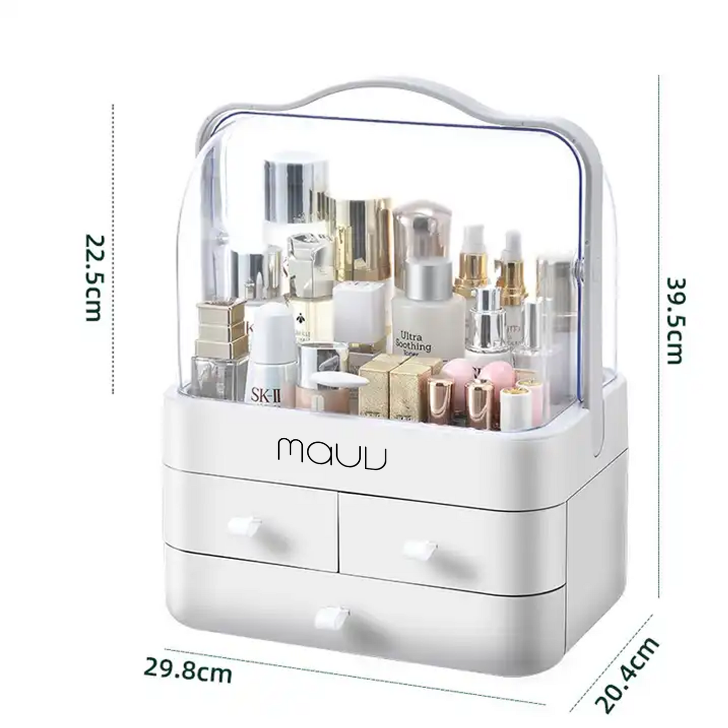 Caddy Style Makeup Organizer with Transparent Cover