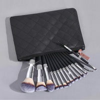 Classic Makeup Brushes Set with a Quilted Bag