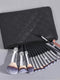 Classic Makeup Brushes Set with a Quilted Bag