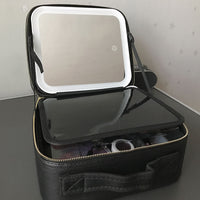 Leather Makeup Bag - Black